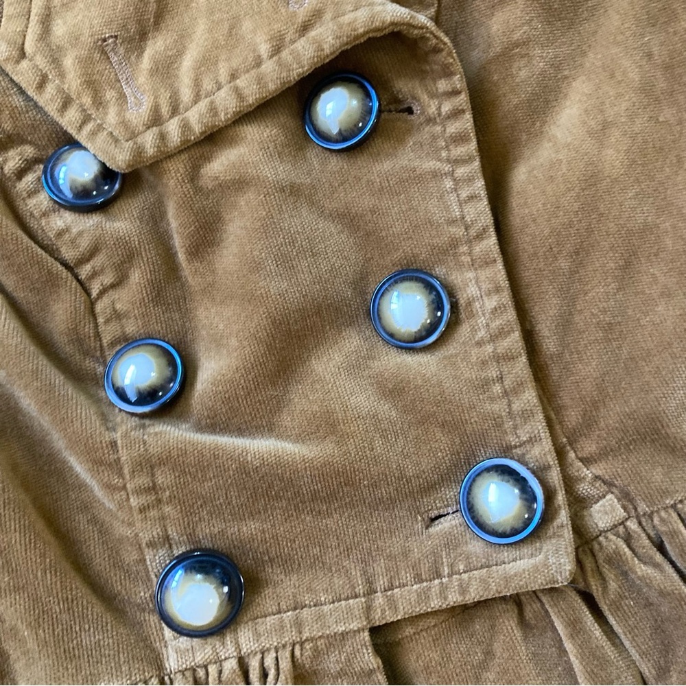 Y2K Idra Corduroy Military Style Jacket Victorian Style View 3